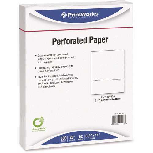 Professional Pre-Perforated Paper for Invoices, Statements, Gift Certificates and More