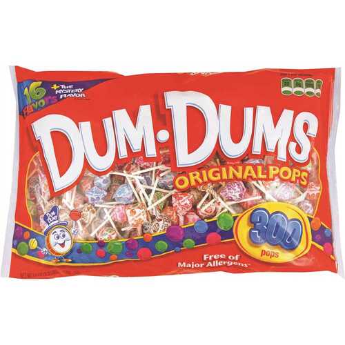 Dum Dum Pops SPA60 Pops Suckers Assorted Flavors Individually Wrapped