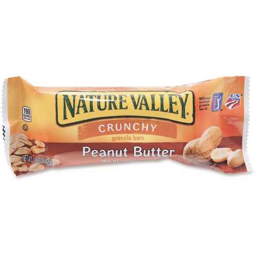 Nature Valley GNMSN3355 1.5 oz. Peanut Butter Cereal Granola Bars (18 Bars/Box)