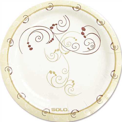 SOLO INC SCCMP6J8001 6 in. Tan Round Paper Dinnerware Plates