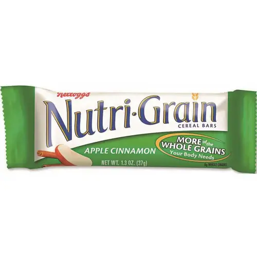 Nutri-Grain KEB35645 1.3 oz. Apple Cinnamon Individual Wrapped Cereal Bars Snacks