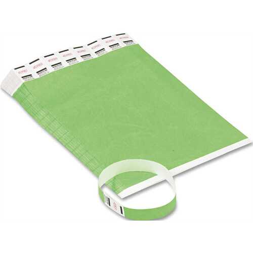 CROWD MANAGEMENT WRISTBANDS, SEQUENTIALLY NUMBERED, GREEN