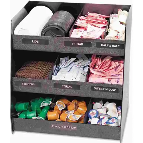 Vertiflex Products VRTVFC1515 Vertical 14-1/2 in. W x 11-3/4 in. D x 15 in. H in Black Condiment Organizer