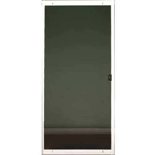 Standard Multi-Fit 48 in. x 80 in. Adjustable Reversible Grey Finished Painted Sliding Patio Screen Door Steel Frame Gray