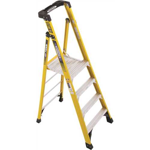 Werner PD7304 4 ft. Fiberglass Podium Ladder with 6 ft. Reach and 375 lbs. Load Capacity Type IAA Duty Rating