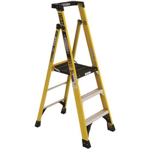 Werner PD7303 3 ft. Fiberglass Podium Ladder with 5 ft. Reach and 375 lbs. Load Capacity Type IAA Duty Rating