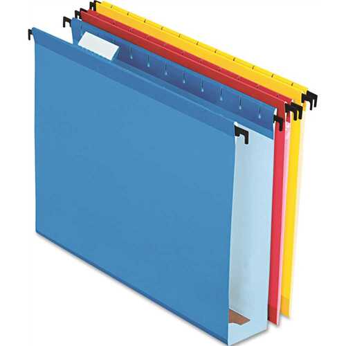 PENDAFLEX HANGING FILE FOLDERS, LETTER, ASSORTED, TWO INCH EXPANSION