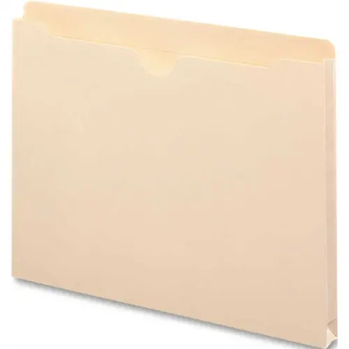 DOUBLE-PLY TOP FILE JACKETS, ONE INCH EXPANSION, LETTER, 11 POINT MANILA