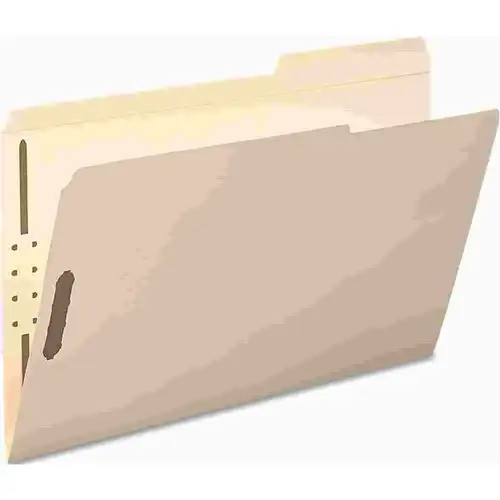 FOLDER, TWO FASTENERS, 2/5 CUT RIGHT, TOP TAB, LEGAL, MANILA