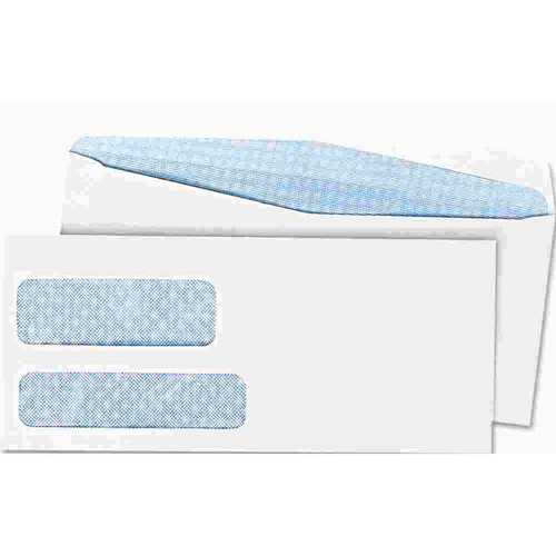 QUALITY PARK PRODUCTS 10132673 DOUBLE WINDOW TINTED REDI-SEAL INVOICE & CHECK ENVELOPE, #10, WHITE