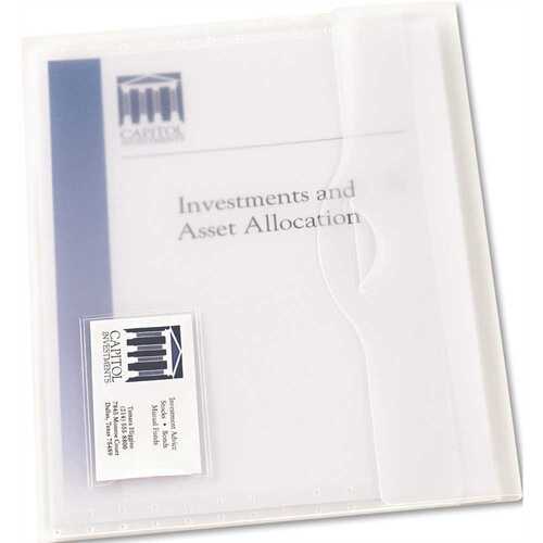 Avery Dennison 10131449 AVERY TRANSLUCENT DOCUMENT WALLETS, LETTER, POLY, CLEAR