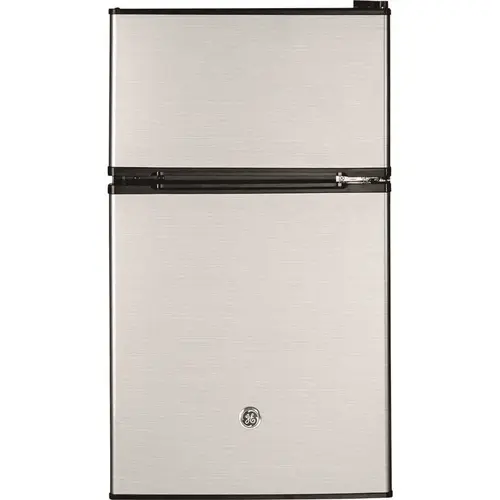 3.1 cu. ft. Double-Door Mini Fridge in Clean Steel