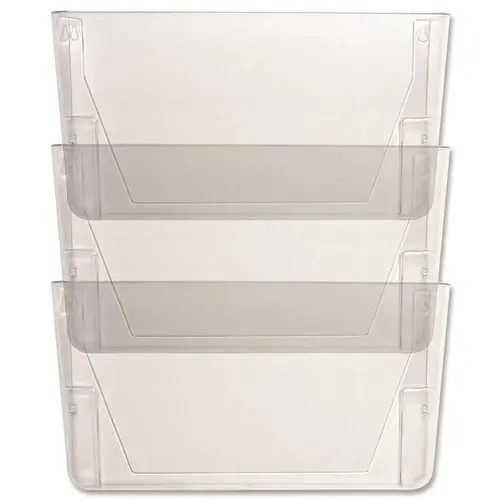 Mountable Vertical Wall File Pockets System Clear