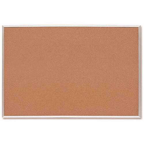 36 in. x 48 in. Bulletin Board with Warp Resistant Surface and Brown