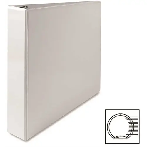 PREMIUM ROUND-RING VIEW BINDER, 1-1/2 IN. CAPACITY, WHITE