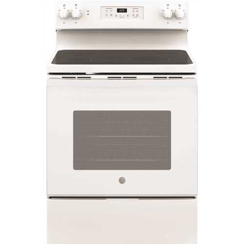 GE JB625DKWW 30 in. 5.3 cu. ft. Electric Range in White with Self Clean