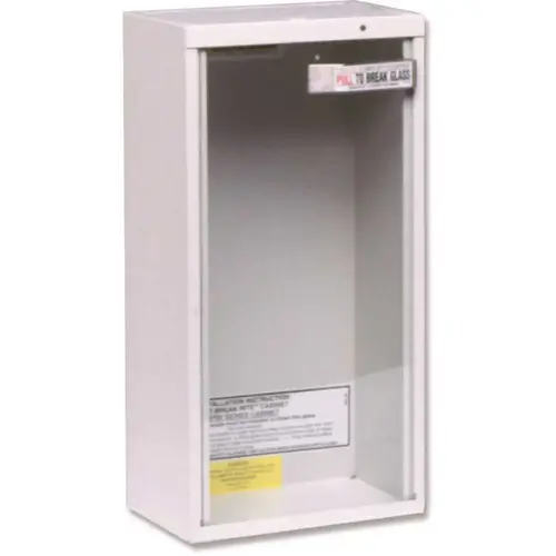 Kidde 468041 18 in. H x 6 in. W x 6 in. D 5 lb. Heavy-Duty Steel Surface Mount Fire Extinguisher Cabinet in White