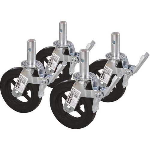8-inch Heavy-Duty Caster Wheel with Double-Lock Locking Pedal for Metaltech Scaffolding