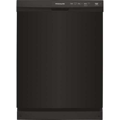 Frigidaire FFCD2413UB 24 In. in. Front Control Built-In Tall Tub Dishwasher in Black with 3-Cycles, 55 dBA