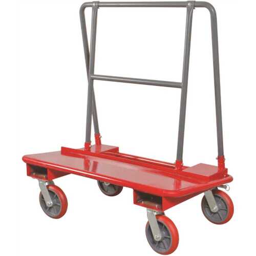 MetalTech I-BMD3031R Drywall Cart Dolly Handling Sheetrock and Plywood with Heavy-Duty Caster Wheels, 3000 lbs. Load Capacity