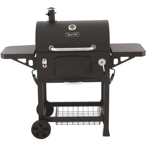 Heavy-Duty Large Charcoal Grill in Black