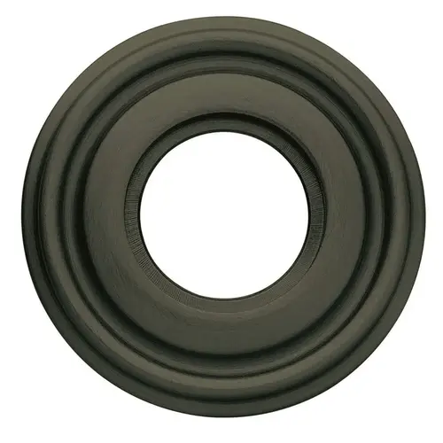 2" Grooved Privacy Rose Satin Black Finish Pair