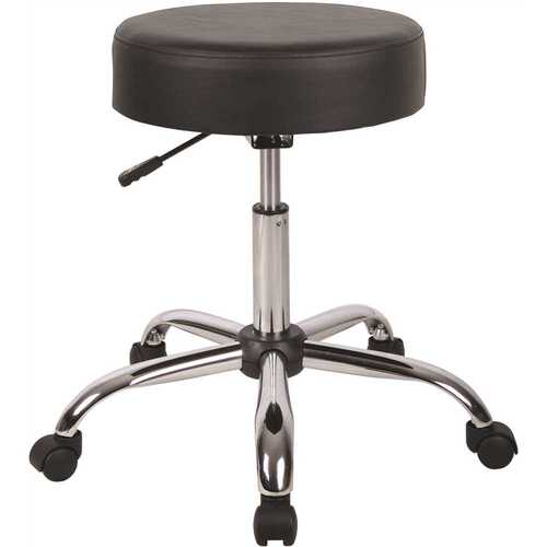 WorkPro Black/Chrome Antimicrobial Vinyl Medical Stool