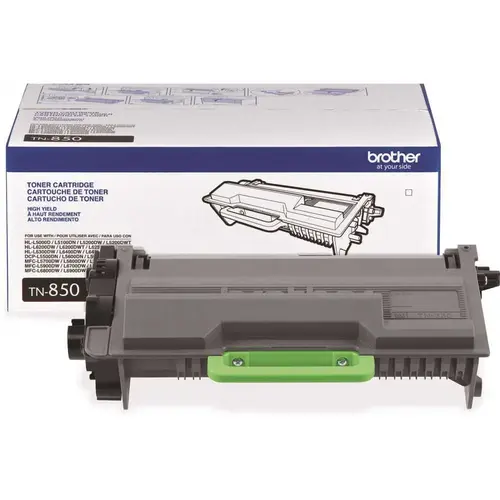 BROTHER INTL. CORP. BRTTN850 Original High Yield Laser Toner Cartridge 8,000 Page, Black