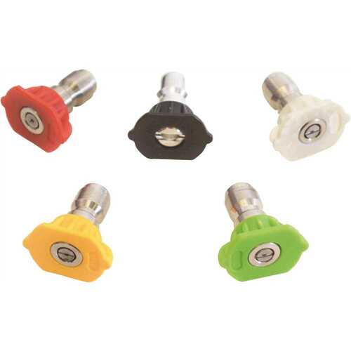 Replacement Spray Nozzles with 1/4 in. QC Connections for Hot/Cold Water 3600 PSI Pressure Washers