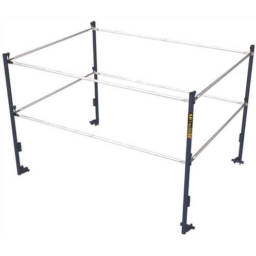 MetalTech M-MG507K 7 ft. W x 5 ft. H Galvanized Steel Guard Rail System for Scaffolding Safety on Scaffolding Platforms