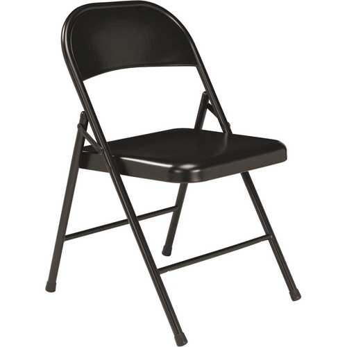 National Public Seating 910 Black Metal Stackable Folding Chair