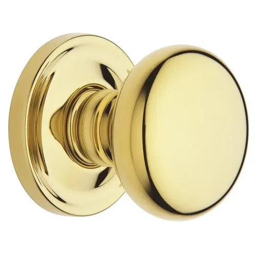 Estate Classic Knob Set w/5048 Rose Polished Brass