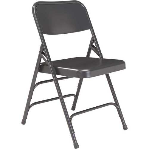 National Public Seating 304 Blue Metal Stackable Folding Chair