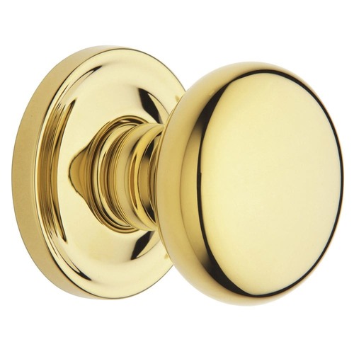 Estate Classic Knob Set w/5048 Rose Non Lacquered Brass