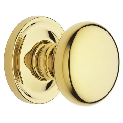 Estate Classic Knob Set w/5048 Rose Non Lacquered Brass