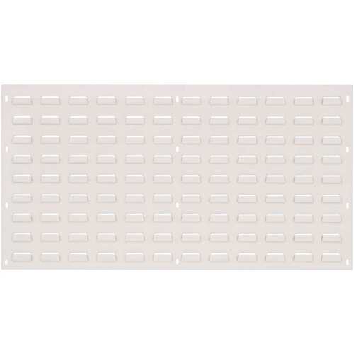 36 in. White Louvered Panel Rack Oyster