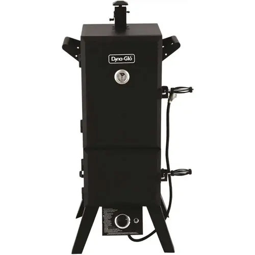 Vertical Double Door Propane Gas Smoker Black