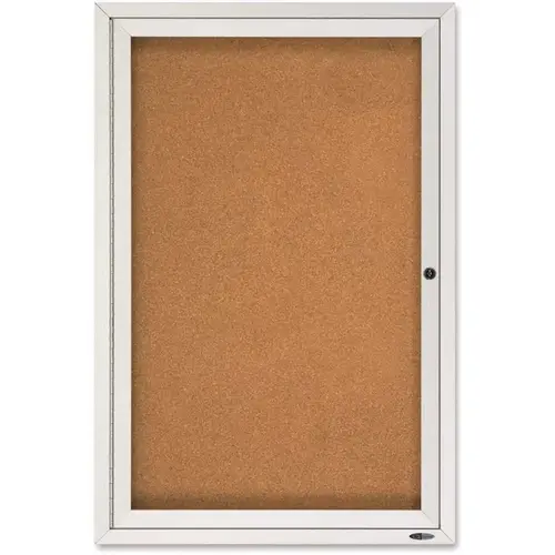 Quartet QRT2121 2 ft. x 3 ft. 1-Door Aluminum Frame Enclosedecork Bulletin Board for Outdoor Use