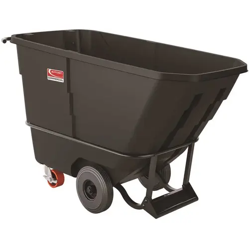 1450 lbs. Capacity 1/2 yds. Heavy-Duty Towable Tilt Truck Gray