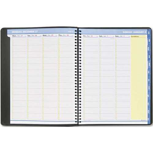 AT-A-GLANCE 10155643 QUICKNOTES WEEKLY/MONTHLY APPOINTMENT BOOK, 8-1/4 X 10-7/8, BLACK