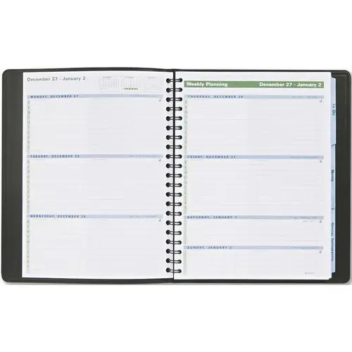 AT-A-GLANCE 10155562 THE ACTION PLANNER WEEKLY APPOINTMENT BOOK, 8-1/8 X 10-7/8, BLACK