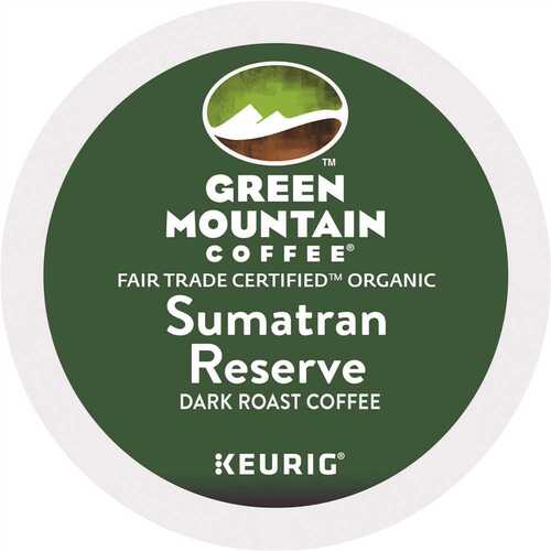 GREEN MOUNTAIN COFFEE ROASTERS GMT4060CT Fair Trade Organic Sumatran Extra Bold Coffee K-Cups