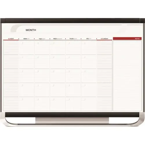 QUARTET MFG. 10168003 PRESTIGE 2 TOTAL ERASE MONTHLY CALENDAR, 48 IN X 36 IN , GRAPHITE COLOR FRAME