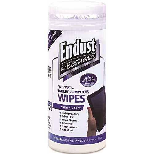 TABLET AND LAPTOP CLEANING WIPES, UNSCENTED, 70 PER TUB