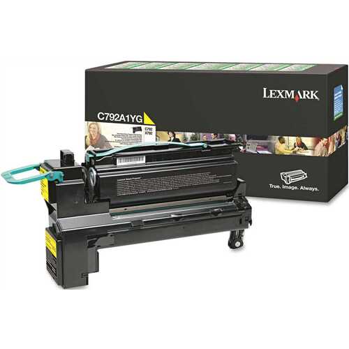 C792A1YG TONER, 6,000 PAGE-YIELD, YELLOW