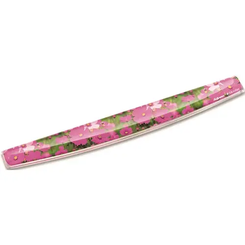 GEL KEYBOARD PALM REST, PHOTO, 19-1/3 IN. X 19 IN., PINK FLOWERS