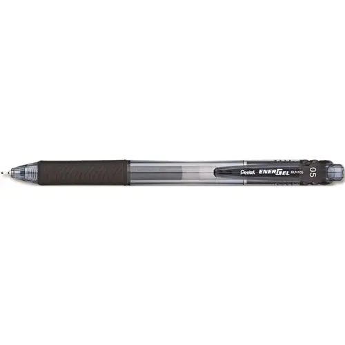 Pentel of America, Ltd 10160977 ENERGEL X ROLLER BALL RETRACTABLE GEL PEN, BLACK INK, FINE, DOZEN