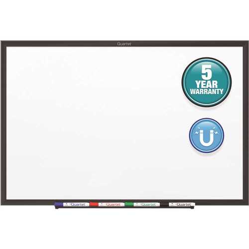 52 in. x 37-1/2 in. Standard Magnetic Whiteboard with Black Aluminum Frame