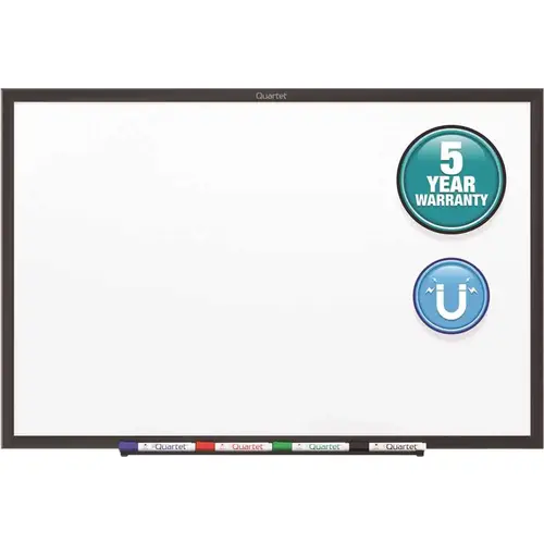 52 in. x 37-1/2 in. Standard Magnetic Whiteboard with Black Aluminum Frame