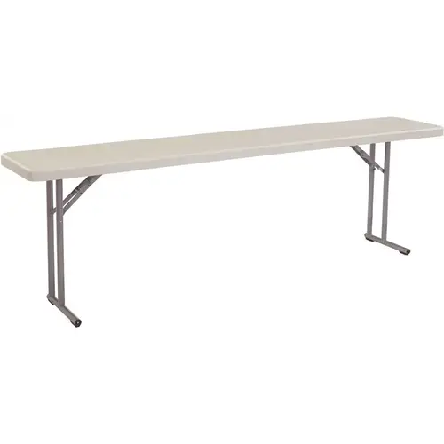 96 in. Grey Plastic Folding Seminar Table Gray